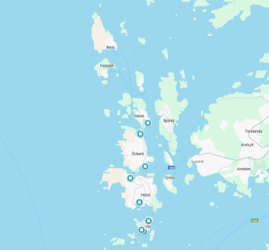 Bobilplassene på øyene